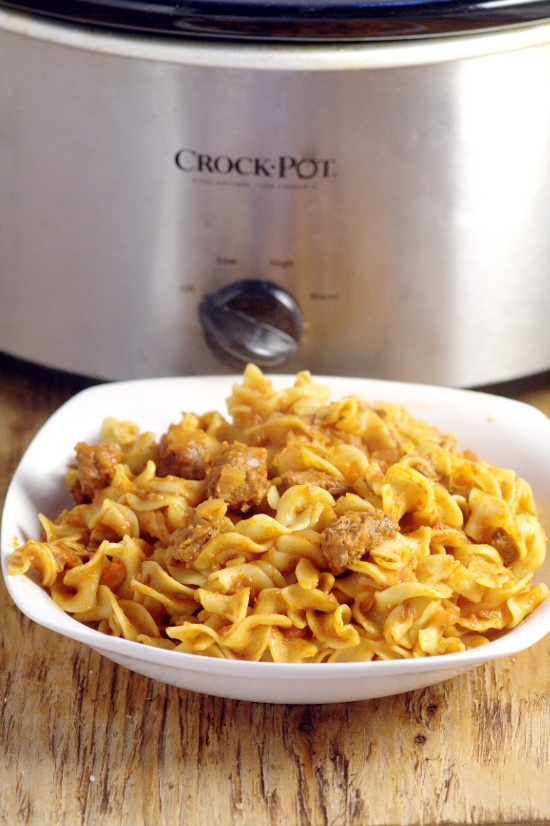 Crockpot Beef and Noodles with Tomatoes The Gracious Wife