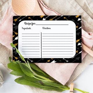 Free Printable Recipe Cards - Keep all of your favorite recipes safe and organized with these Free Printable Recipe Cards, in 5 different colors and designs.