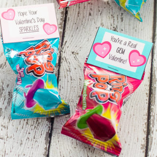 Free Printable Ring Pop Valentines for Kids - Free Printable Ring Pop Valentines that are easy to put together and perfect for kids to hand out at their school Valentine's Day party.