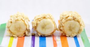 Banana Cereal Snacks- An easy, healthy snack idea for kids. Using ingredients you probably already have on hand.