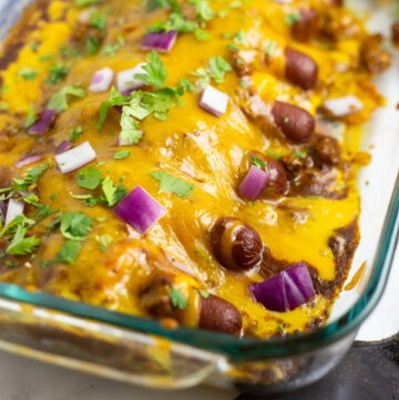 Chili Cheese Dog Casserole Recipe - The Gracious Wife