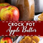 Crockpot Apple Butter is smooth, spiced, and tastes like apple pie! You would never guess just how easy it is to make and that it's actually healthy too! You can even cook it overnight and wake up to the scent of sweet cinnamon apples! This stuff is the BEST. Especially for Fall! Directions on how to make this apple butter recipe with no sugar, as well!