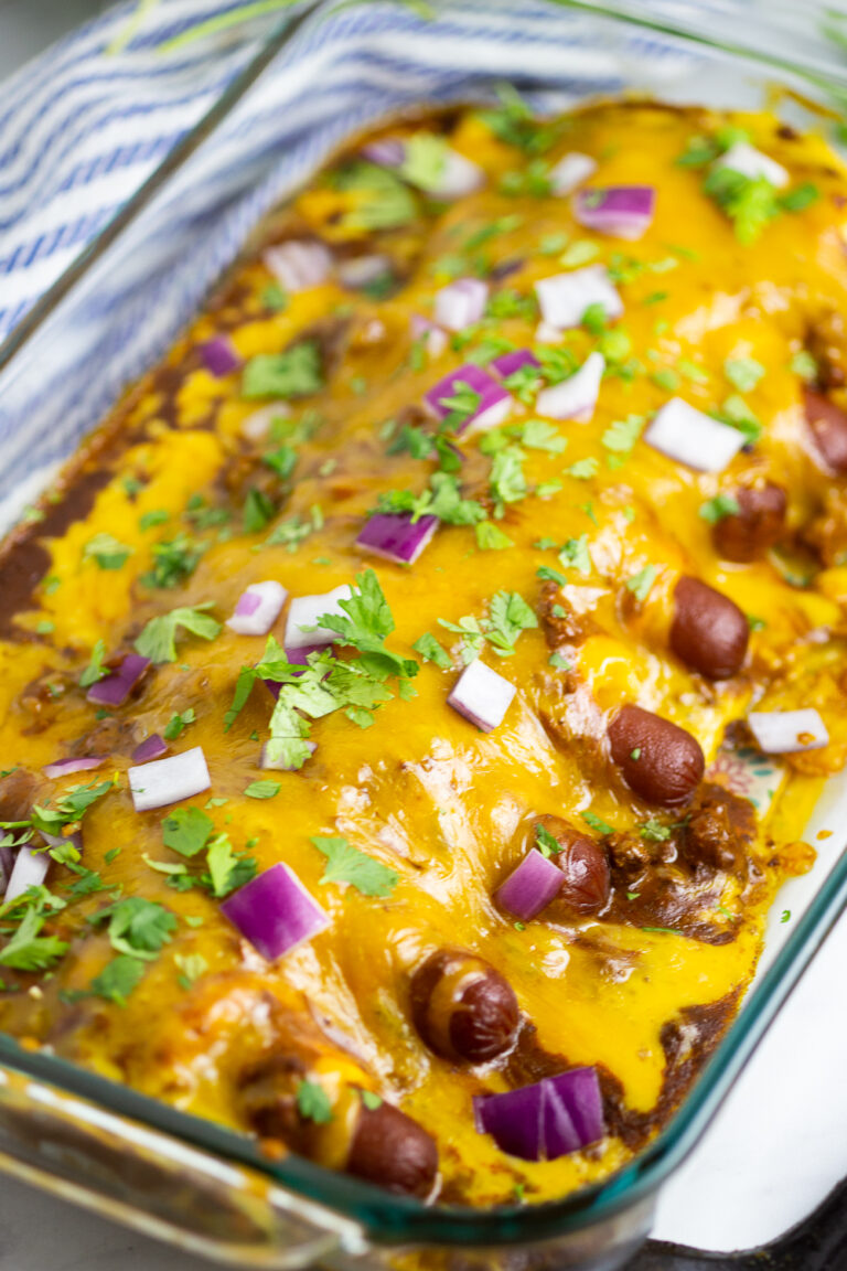 Chili Cheese Dog Casserole Recipe The Gracious Wife