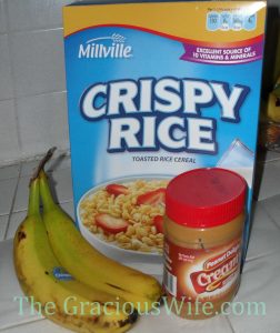 Banana Cereal Snacks- An easy, healthy snack idea for kids. Using ingredients you probably already have on hand. From TheGraciousWife.com