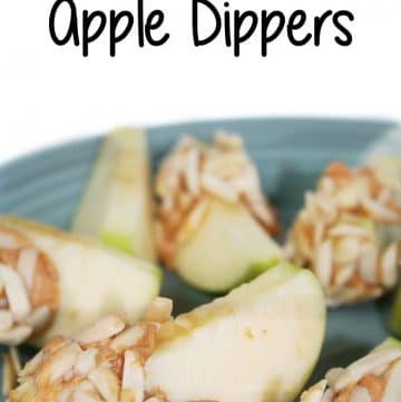 Apple Dippers are an easy healthy snack for kids. What a great idea! Homemade snacks are the best