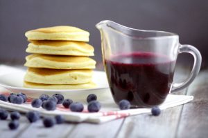 Blueberry Maple Syrup - Dress up your pancakes with this sweet and sticky recipe with fresh blueberries and an added hint of the traditional maple flavor.  Mmmm. Super yummy breakfast idea!