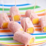 Ham and Cheese Roll Ups are an easy and healthy snack for kids and toddlers. Lots of protein! Just add fruits and veggies on the side!