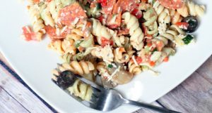 A delicious pasta salad recipe packed with veggies and flavor. Great for cookouts and all year long. From TheGraciousWife.com