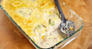 Homemade Chicken Pot Pie Casserole Recipe - A chicken dinner casserole baked in your oven. Truly delicious! One of our family favorites! Learn how to make the PERFECT Chicken Pot Pie from start to finish!