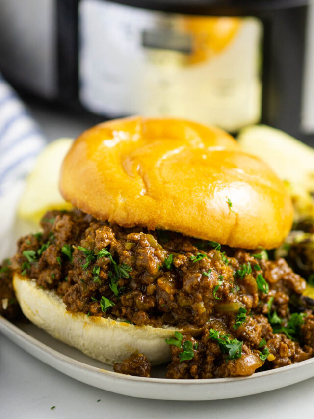 Homemade Crock Pot Sloppy Joes Sweet and Tangy Comfort! The Gracious