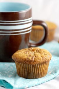 Coffee Toffee Muffins Recipe - Have your coffee and eat it too! An easy breakfast muffins recipe made with coffee and toffee. A perfect pick-me-up breakfast! You can make these for kids too using decaf coffee! I need this in my life.