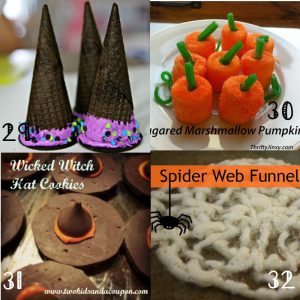 Halloween Sweets Recipes Ideas- Tons of adorable Halloween food and treats ideas. There's a little bit of everything here: easy to intricate; kids and adult; indulgent or healthy. Take your pick! I love the candy corn ones!