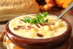 Southern Style Corn Chowder | From TheGraciousWife.com | A traditional southern-style soup. Packed with flavor (and bacon!) Perfect for a chilly evening!