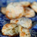 Brie and Chive Biscuits Recipe - Easy homemade buttermilk biscuits with brie and chives. It's so easy to make these amazing, flaky biscuits from scratch! These would be a perfect Thanksgiving side dish. Look how flaky they are!