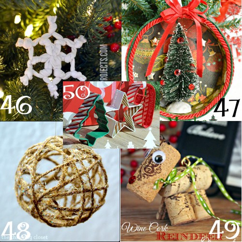 Make your tree look even more amazing with these DIY Christmas Ornaments! Beautiful and fun to make by yourself or for kids to make! From rustic and natural to chic and glass, there's tons of handmade DIY Christmas ornaments ideas and tutorials here! Homemade Christmas ornaments make beautiful gifts too!