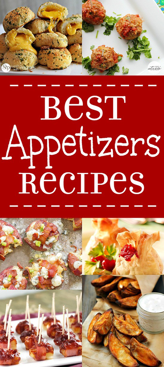 BEST Appetizers Recipes - 64 of the BEST Appetizers Recipes you can find that are simple, easy, and fun to eat. These delicious snacks are perfect for parties, holidays, football and tailgating. Yum!
