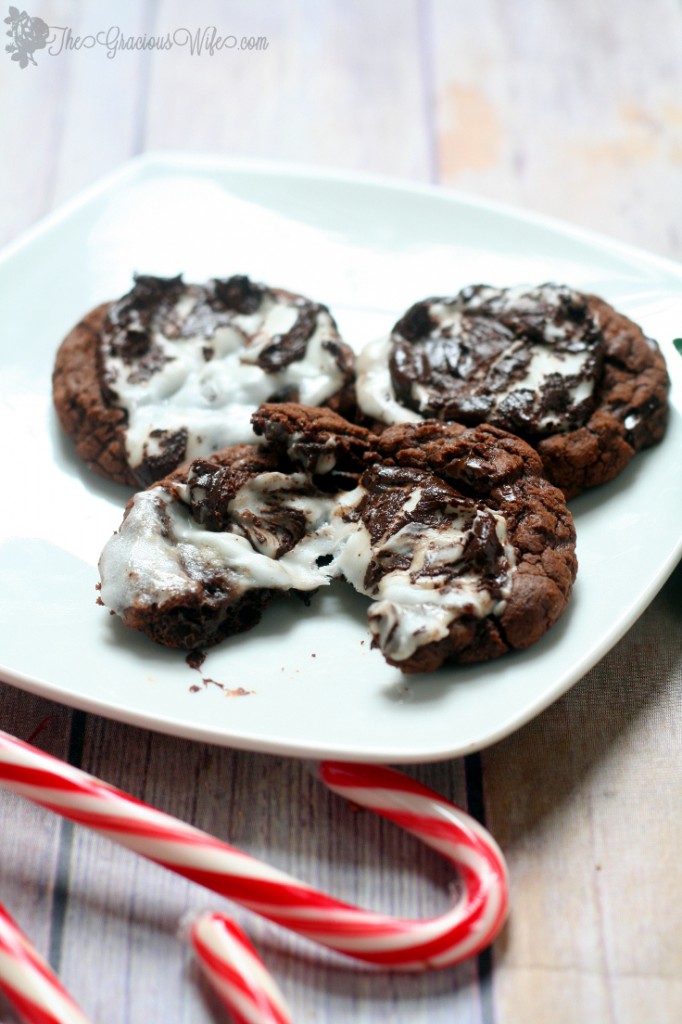 Peppermint Fudge Cookies are a chocolate fudge dream, topped with a peppermint patty for a little Christmas festiveness. Homemade Christmas Cookies are an essential for the holiday! These are the best! I mean seriously, what could be better than mint and chocolate wrapped in a delicious gooey cookie package?!