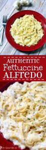 Authentic Fettuccine Alfredo Recipe is a heavenly, easy and quick pasta dinner idea combination of butter, cream, and Parmesan to make a smooth creamy REAL Alfredo sauce recipe. That's it! Super quick and easy dinner! Also great with added garlic and chicken! One of my absolute all-time favorites! Sooo delicious!