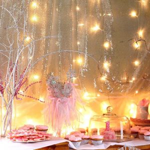 Winter ONEderland birthday party ideas with snowflakes, sparkles, and tulle, fit for a Snow Princess.  Winter ONEderland party ideas for decorations, favors, food, and more!