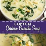 Copycat Olive Garden Chicken Gnocchi Soup is an even better replica of the restaurant version with a rich, creamy base and soft pillowy gnocchi potato dumplings.