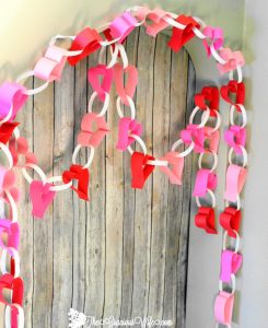 Valentine's Day Heart Paper Garlands- Easy and frugal DIY heart paper garlands for Valentine's Day decor. TWO different tutorials! From TheGraciousWife.com