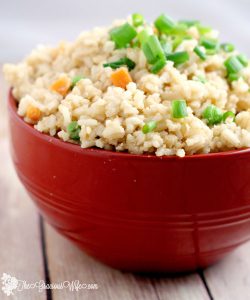 Learn how to make homemade Fried Rice at home with this easy copycat Fried Rice Recipe.  As good as the real restaurants! Great for an easy rice side dish recipe!