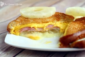 Hawaiian Grilled Cheese Sandwich is the perfect combination of sweet pineapple, salty ham, and gooey cheese. A fun and delicious twist on an American classic. A super easy recipe that's perfect for a quick dinner or an easy lunch. Yummy! Love sweet and salty together!