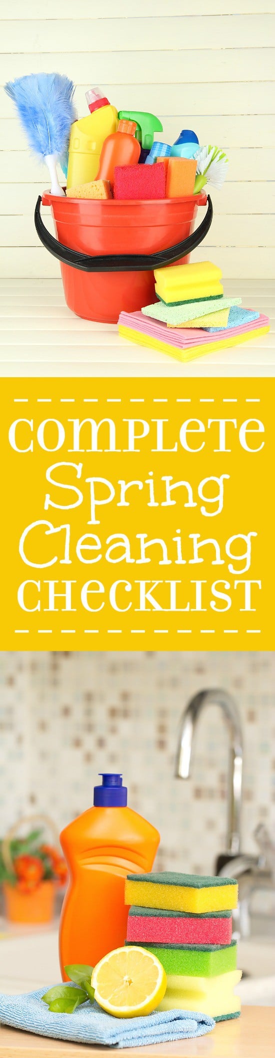The Complete Spring Cleaning Checklist - Spring clean every room of your house from top to bottom with this complete cleaning checklist.