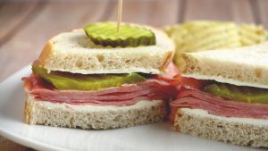 Dill Pickle Ham Sandwiches are a spin-off of the ham, cream cheese, and dill pickle roll up appetizers, that makes it okay to eat this tastiness every day, instead of just a holiday or party!