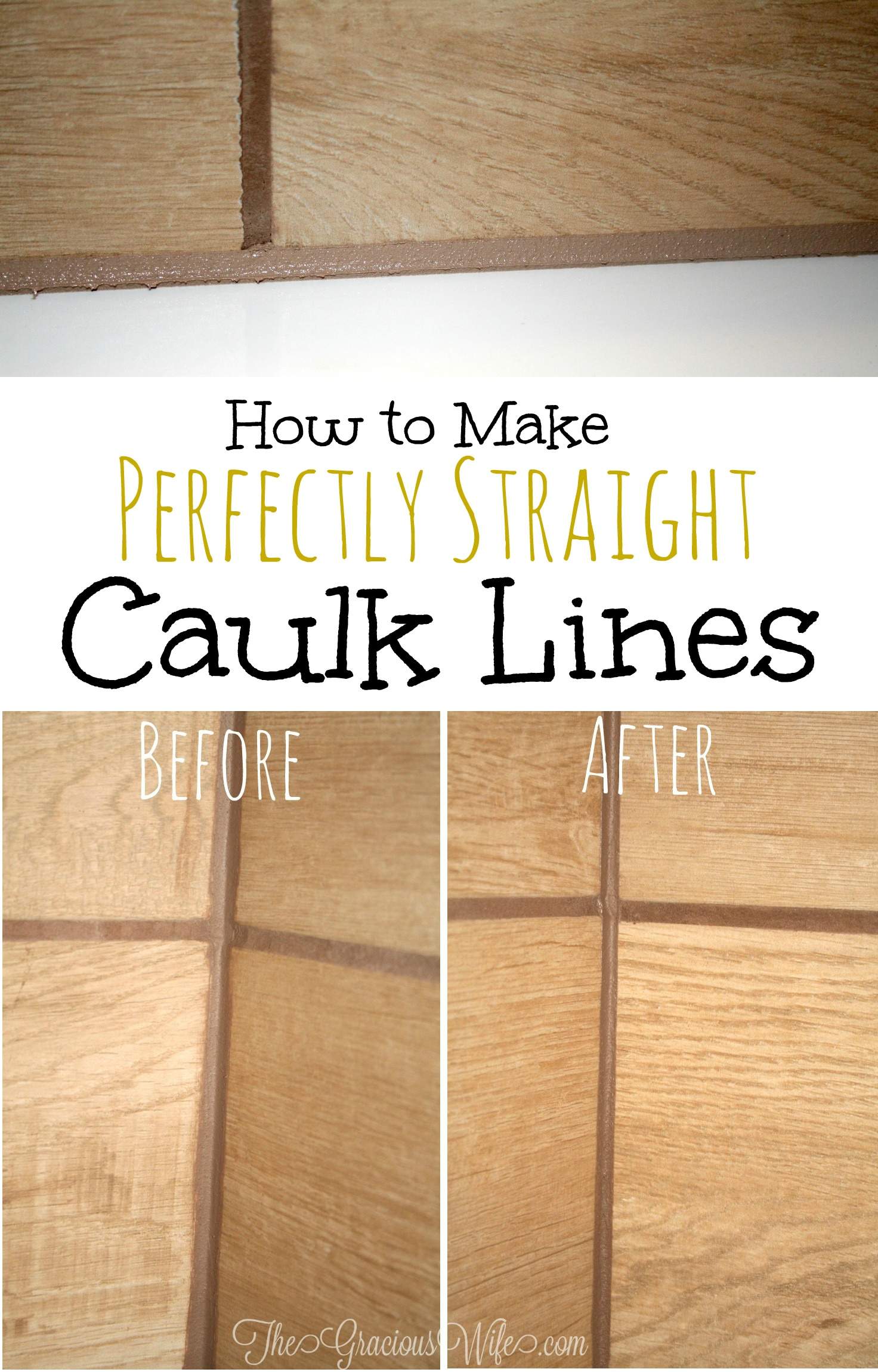 Make Perfectly Straight Caulk Lines Caulking Tips