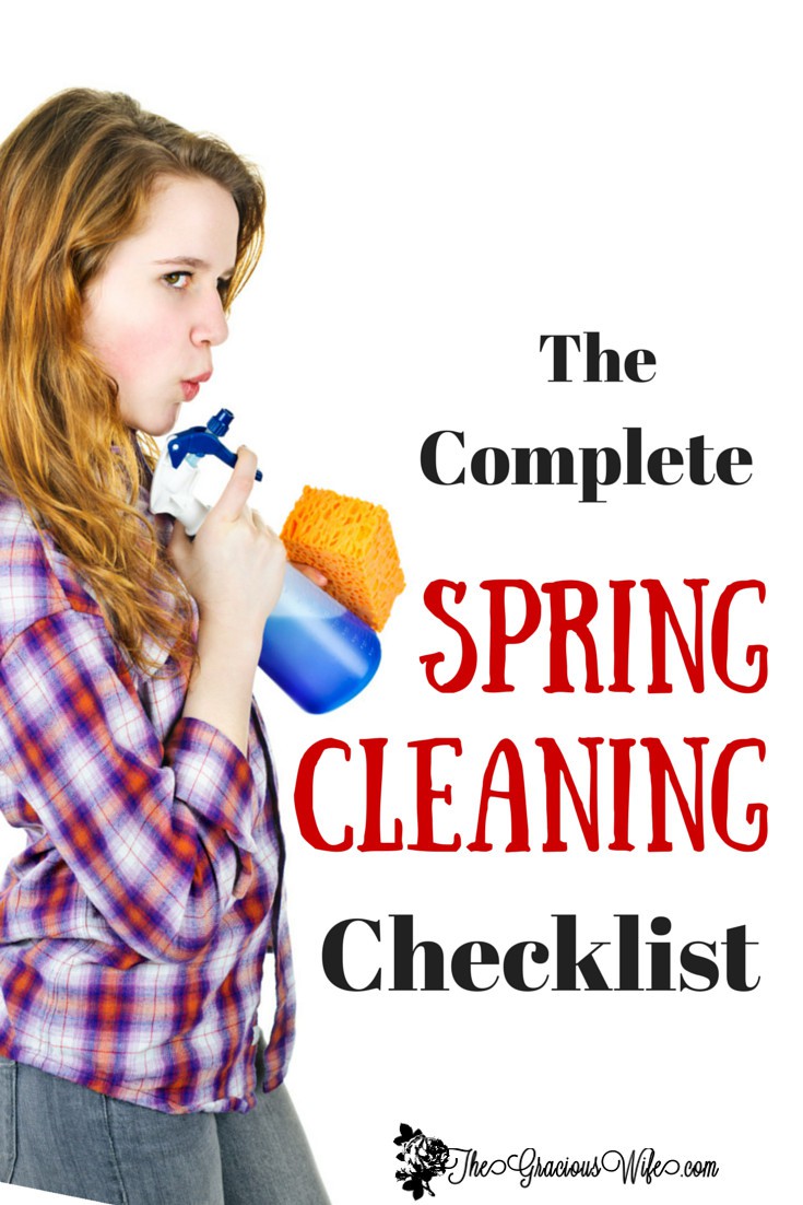 The Complete Spring Cleaning Checklist - Spring clean every room of your house from top to bottom with this complete cleaning checklist. 