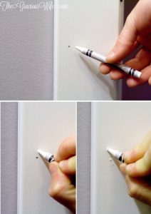 How to Fill Nail Holes easily and frugally with this easy DIY and home improvement hack. 