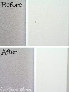 How to Fill Nail Holes easily and frugally with this easy DIY and home improvement hack. 