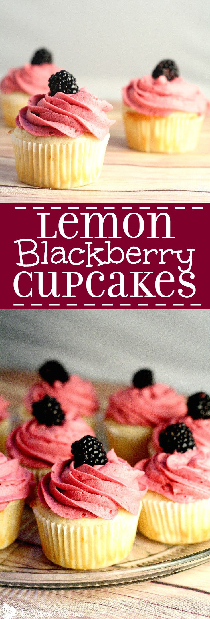 Lemon Blackberry Cupcakes Recipe - This lemon cupcakes recipe is delicious and refreshing. Would be so pretty for a party or shower! These are absolutely fabulous