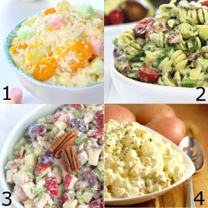 Picnic Side Dishes Recipes - Pasta Salad, Potato Salad, Coleslaw, Oh my! Perfect easy salad and side dishes recipes for BBQ, summer, and picnics