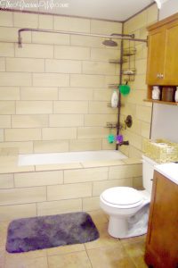 Our FULL DIY bathroom remodel. We redid everything in the bathroom from the plumbing and walls to totally revamping the bathroom decor and tile and adding lots of bathroom storage. | bathroom ideas