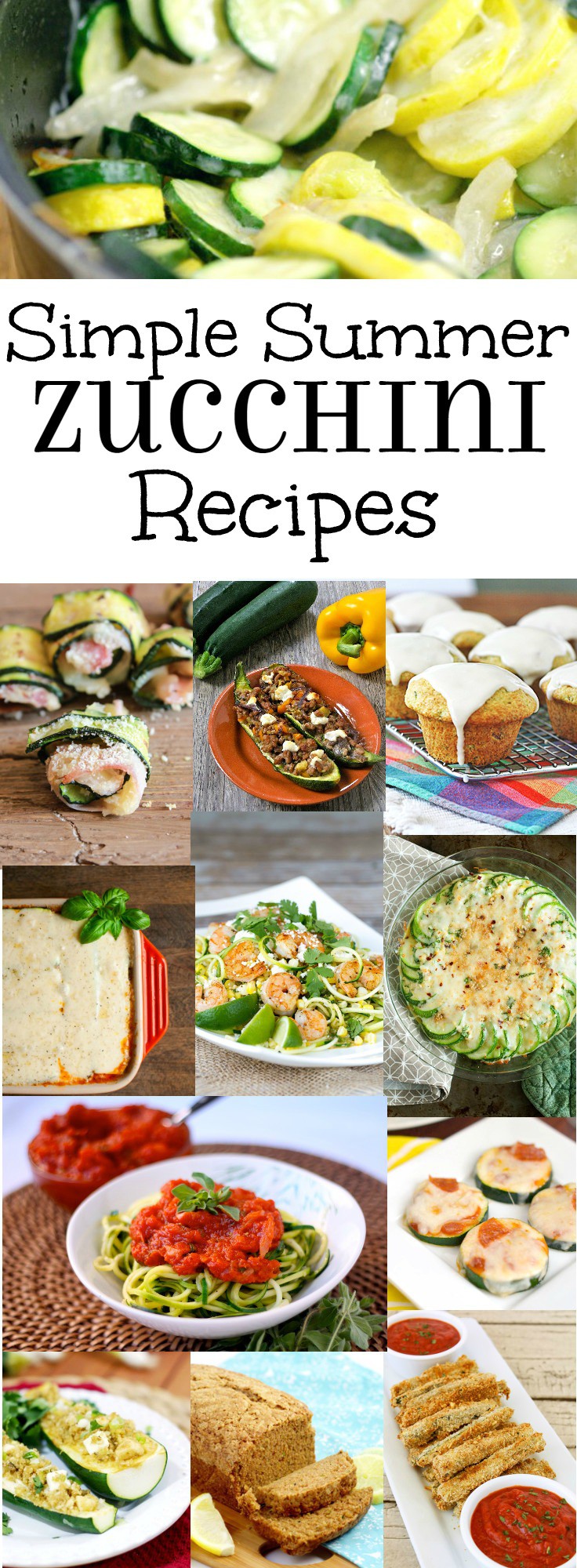 Over 40 easy and Simple Zucchini Recipes perfect for using up your garden fresh zucchini this Summer. From sweet to savory and cheesy to fresh, this simple zucchini recipes list has it all! These are such great quick and easy summer side dishes recipes!