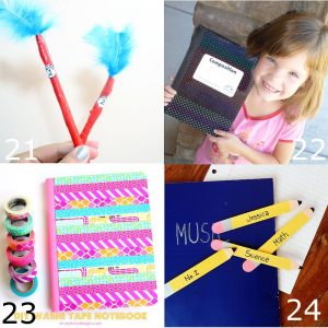 24 DIY Back to School Supplies ideas and organization - My favorite part about back to school is the new school supplies, and these are so cute! I bet the kids would love to help DIY too.