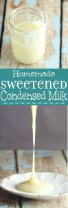 Use this simple, 2-ingredient Homemade Sweetened Condensed Milk Recipe whenever you need sweetened condensed milk but don't have any on hand. | cooking tips | hacks | kitchen