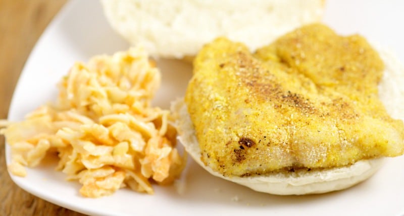 Southern Fried Catfish Recipe - Cornmeal coated Southern Fried Catfish Recipe, pan-fried to golden perfection. Serve it on a bun with our Spicy Slaw recipe or use it as a traditional family meal by itself. Makes a super quick and easy family dinner recipe idea