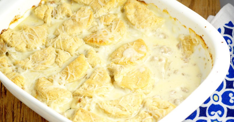 Biscuits and Gravy Casserole-image