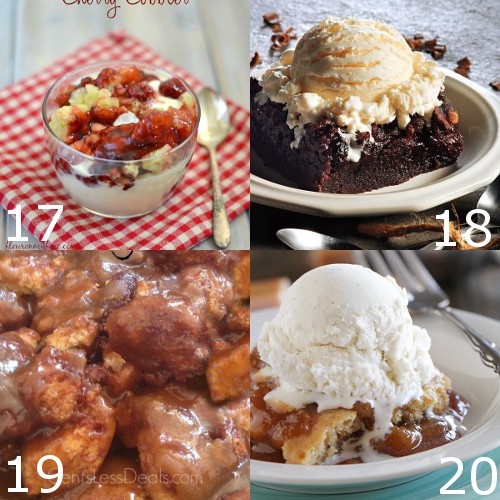 Free up your oven while warming up with these 36 Crockpot Desserts Recipes.  These desserts will bake themselves in the slow cooker while you prep the meal! Crockpot dessert recipes with everything from cakes, cheescakes, and puddings. Chocolates, sweets, and fruit! These look so amazing!
