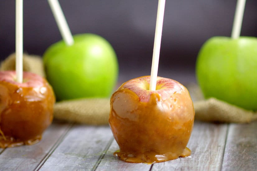 Make gooey, sticky, sweet Crockpot Caramel Apples right in your slow cooker with just 2 ingredients! Crockpot Caramel Apples are the perfect Fall-time treat! Caramel apples are the perfect dessert recipe for Fall and Halloween. And in the slow cooker?! Even better!