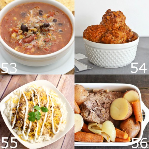 Over 100 easy and delicious Crock Pot Dinner Ideas with slow cooker recipes that are perfect for busy nights and the whole family!