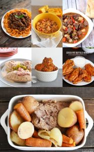 Over 100 easy and delicious Crock Pot Dinner Ideas with slow cooker recipes that are perfect for busy nights and the whole family!
