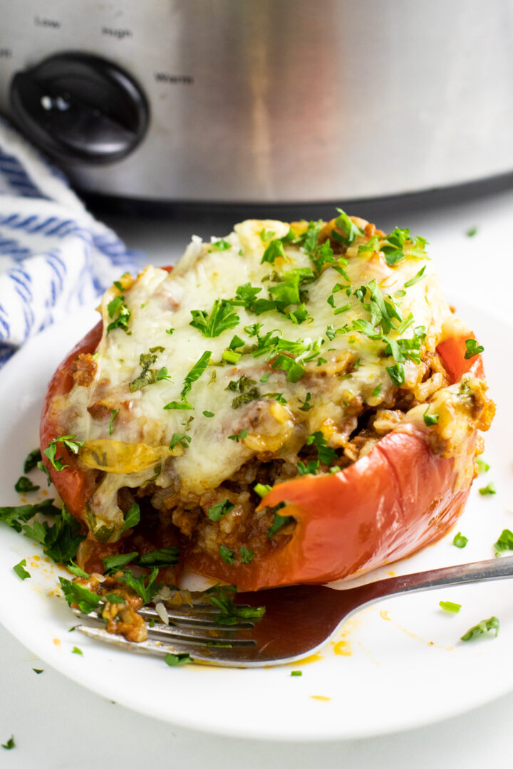 Crock Pot Stuffed Peppers The Gracious Wife