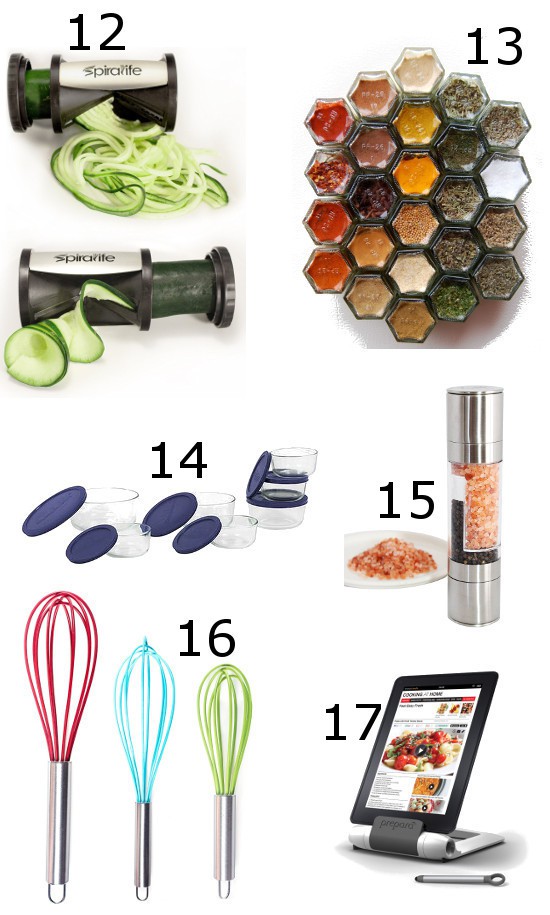 Kitchen Gadgets to give as gifts.  Christmas gift ideas! Have someone on your Christmas shopping list that loves to cook? These kitchen gadget gift ideas make perfect Christmas gifts!