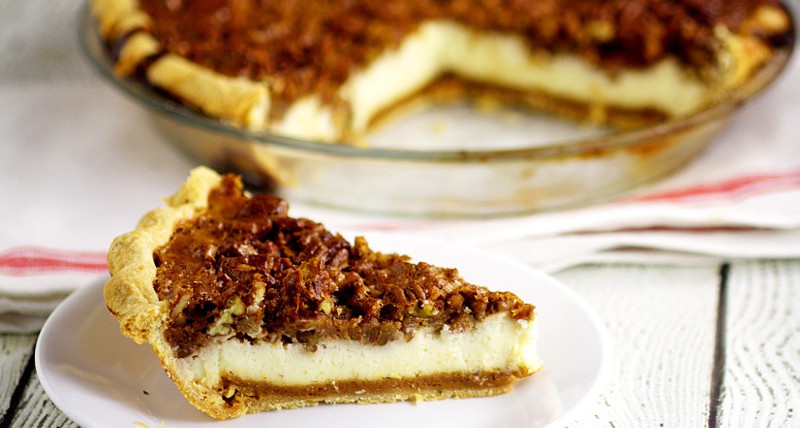 The only thing better than classic pecan pie is Pecan Cheesecake Pie with the decadent caramel flavor of pecan pie filling, crunchy pecans and creamy cheesecake. Pecan pie recipe combined with classic cheesecake to make one fantastic dessert recipe! Two of my favorites!