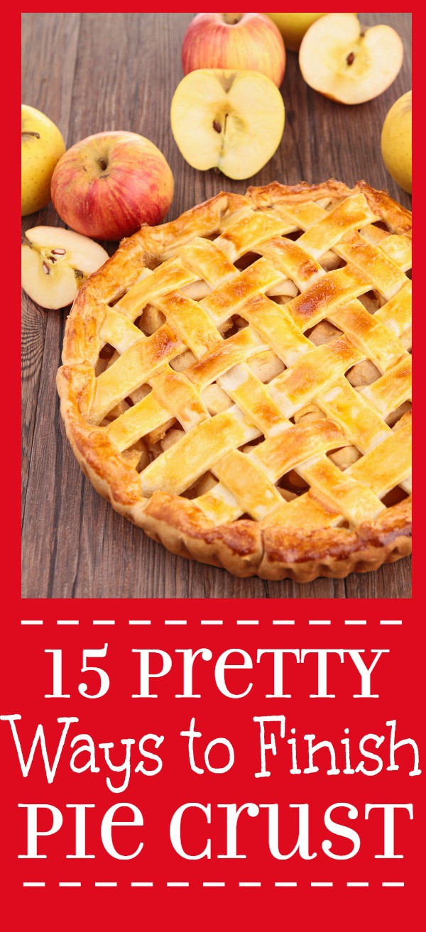 Make your pies delicious and beautiful too, with these 15 Pretty Ways to Finish Pie Crust Edges tutorials.  You'll be a pie-making pro in no time! Perfect pie crust recipe and tutorial for Thanksgiving and the holidays coming up!