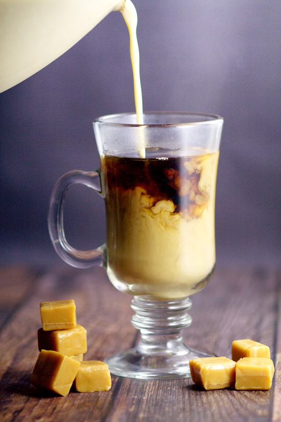 Smooth, creamy, and sweet Homemade Caramel Coffee Creamer recipe in your hot morning coffee is the perfect way to start the day! Oh my! This is seriously amazing!